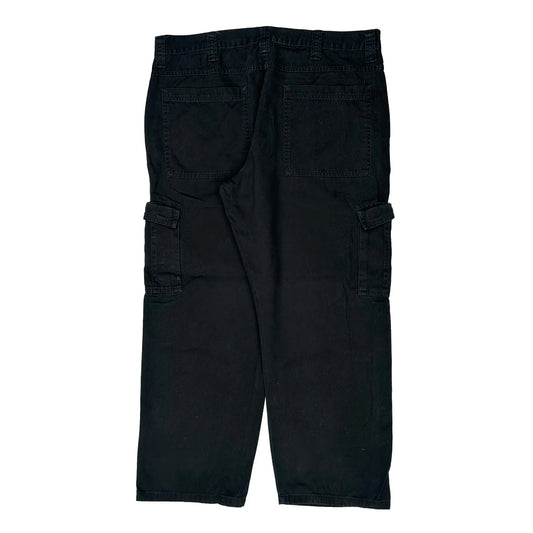 Wrangler Cargo Trousers - 38W 29L Black Cotton