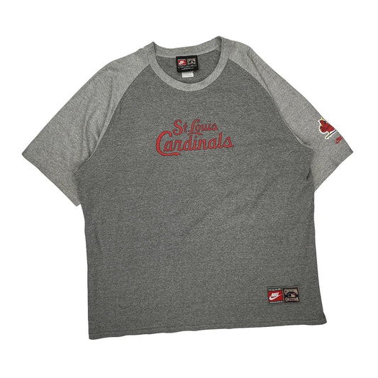 Made In USA St. Louis Cardinals Nike Mlb T-Shirt - 2XL Grey Cotton