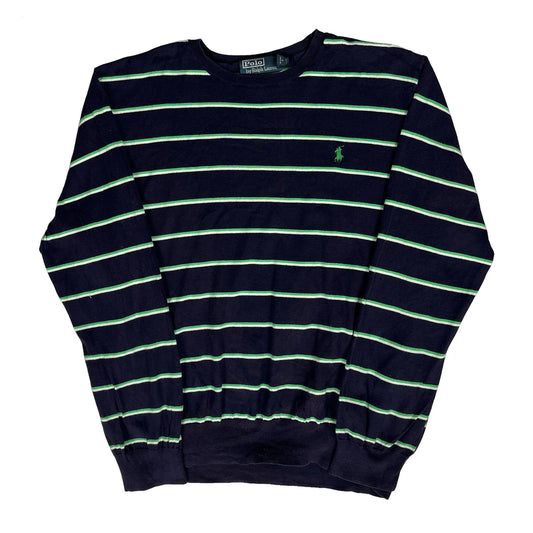 Polo By Ralph Lauren Striped Jumper - XL Navy Cotton