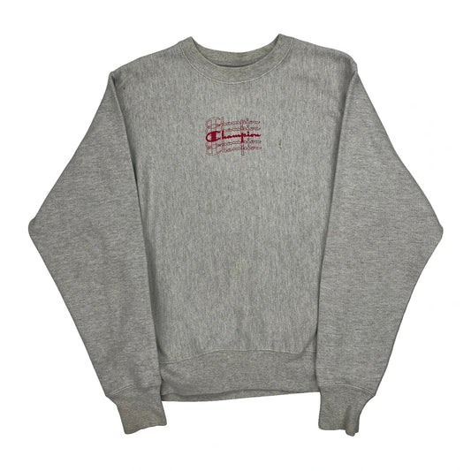 Reverse Weave Champion Sweatshirt - Small Grey Cotton Blend