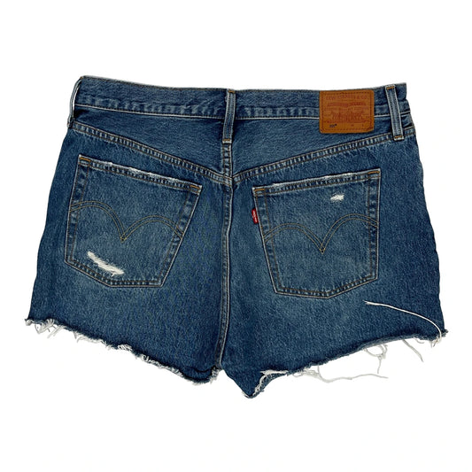 Levis Denim Shorts - 34W UK 14 Blue Cotton