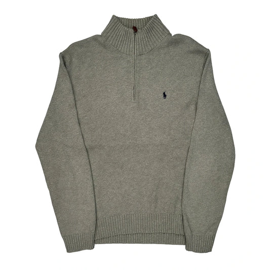 Polo By Ralph Lauren 1/4 Zip - XL Grey Cotton