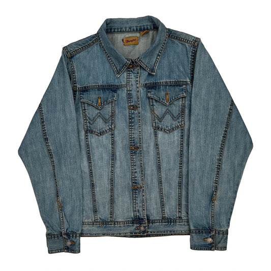 Wrangler Denim Jacket - Medium Light Wash Cotton