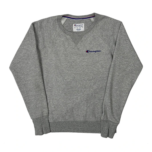 Vintage Champion Sweatshirt - Small Grey Cotton