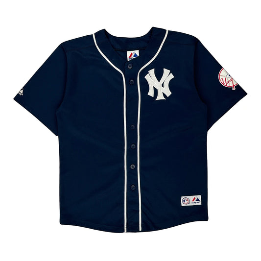 New York Yankees Majestic Mlb Jersey - Medium Navy Polyester