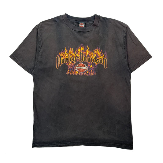 Vintage Harley Container Bremen, Germany Harley Davidson Graphic T-Shirt - 2XL Black Cotton