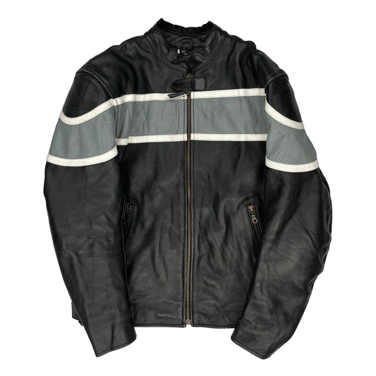 Vintage Xtreme Motorcycle Leather Jacket - Small Black Leather