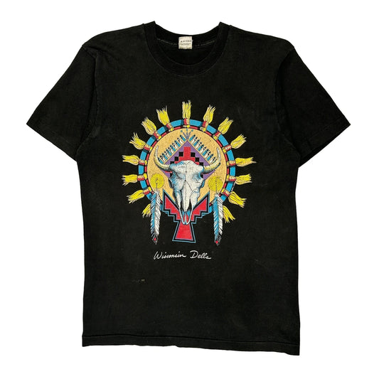 Fruit Of The Loom Graphic T-Shirt - Large Black Cotton