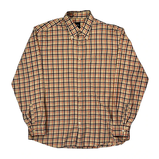 Vintage Boss Checked Shirt - Large Multicoloured Cotton
