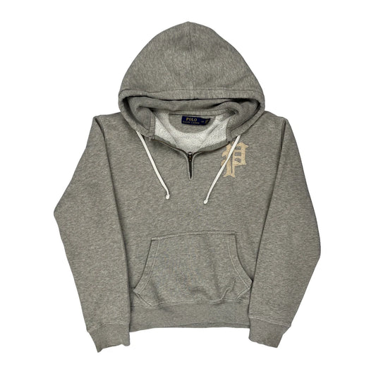 Polo By Ralph Lauren Hoodie - Small Grey Cotton Blend