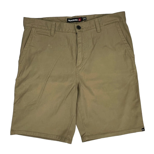 Quiksilver Chino Shorts - 34W 10L Khaki Cotton