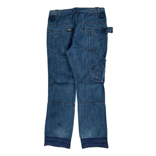 Mak Double Knee Carpenter Jeans - 35W 33L Blue Denim