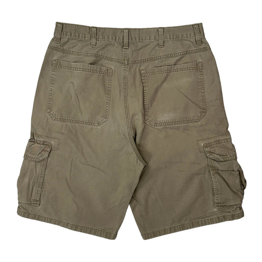 Vintage Wrangler Cargo Shorts - 32W 11L Khaki Cotton