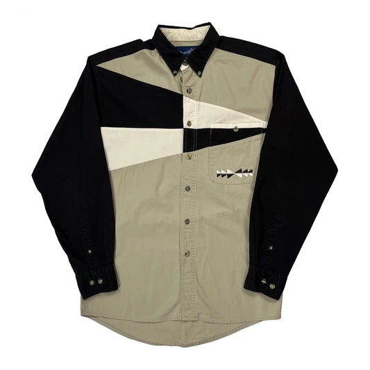 Wrangler Shirt - Small Beige Cotton