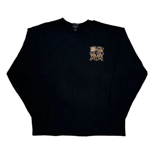 Vintage Orlando Harley Davidson Graphic Long Sleeve T-Shirt - 2XL Black Cotton