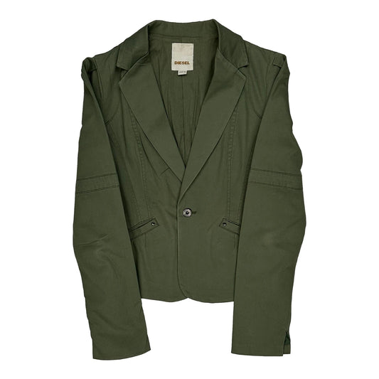 Diesel Military Style Blazer - XS Green Cotton