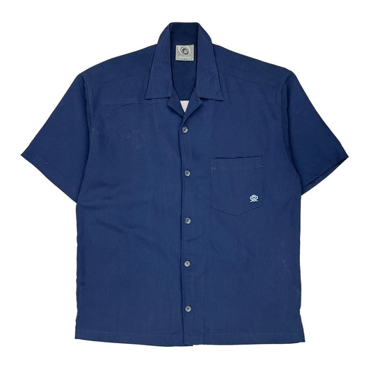 Rick Rietveld Graphic Hawaiian Shirt - Medium Blue Cotton