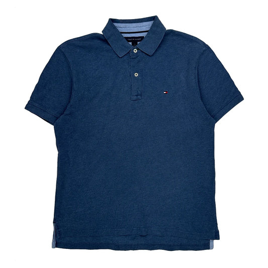 Vintage Tommy Hilfiger Polo Shirt - Medium Blue Cotton