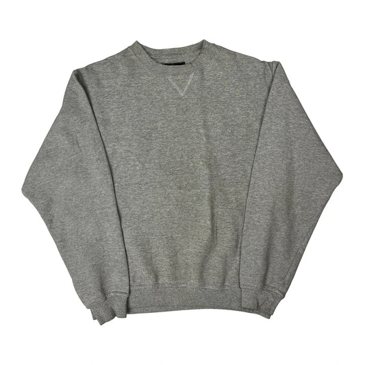 Vintage Russell Athletic Sweatshirt - Medium Grey Cotton Blend
