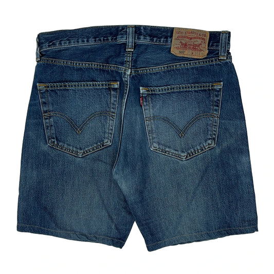 Levis Denim Shorts - 32W 7L Blue Denim