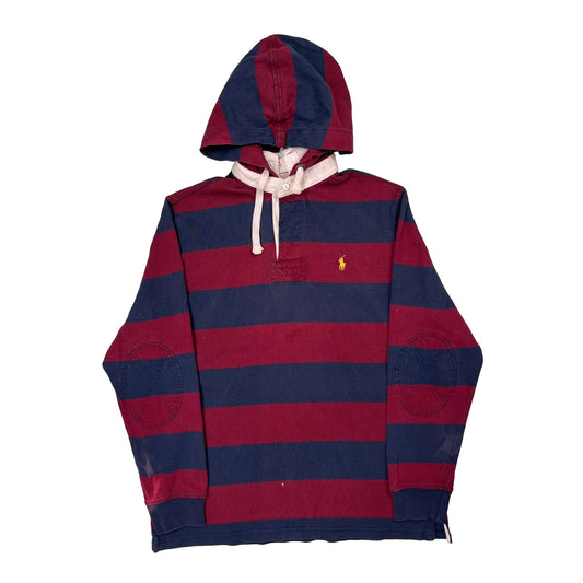 Polo By Ralph Lauren Striped Rugby Shirt - Medium Block Colour Cotton