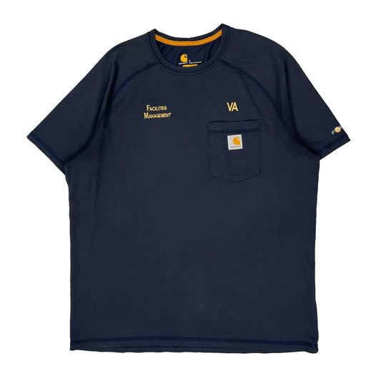 Facilities Management Carhartt T-Shirt - Large Navy Cotton