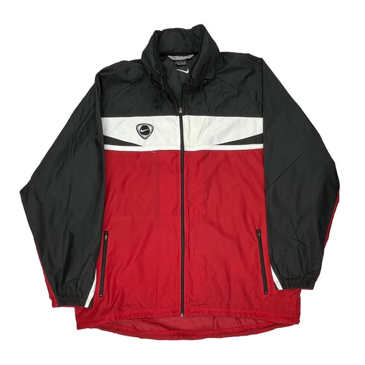 Nike Windbreaker - Large Red Polyester