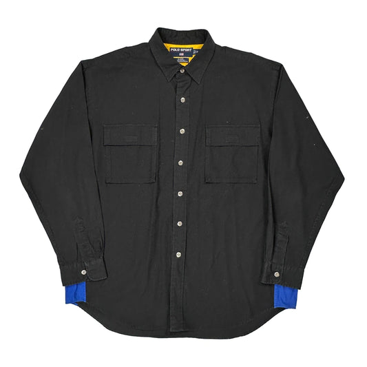 Vintage Polo Sport Shirt - XL Black Cotton