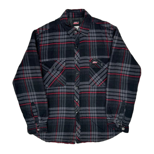 Dickies Checked Flannel Shirt - Large Grey Polyester