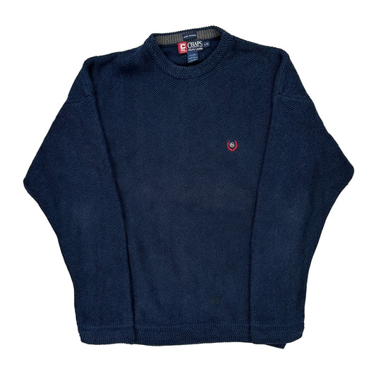 Chaps Ralph Lauren Jumper - Large Blue Cotton