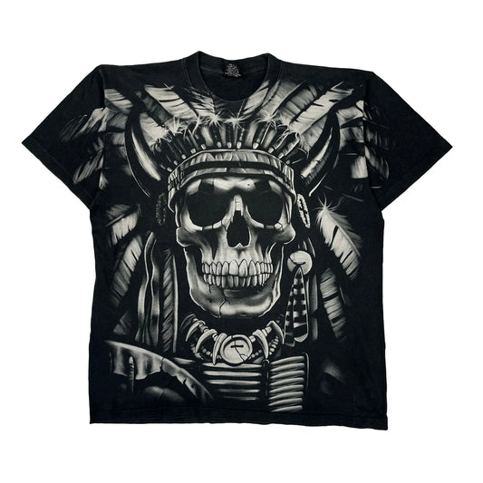 Vintage Rock Eagle Single Stitch T-Shirt - XL Black Cotton