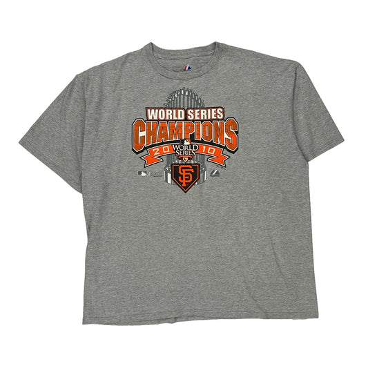 San Francisco Giants Majestic Mlb T-Shirt - 2XL Grey Cotton