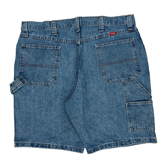 Wrangler Carpenter Shorts - 36W 10L Blue Cotton