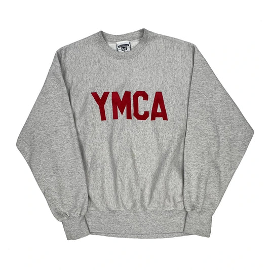 Vintage Ymca Lee College Sweatshirt - XL Grey Cotton