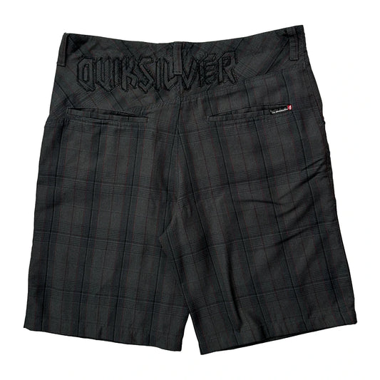 Quiksilver Checked Shorts - 36W 11L Grey Cotton