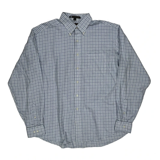 Tommy Hilfiger Checked Shirt - Large Blue Cotton