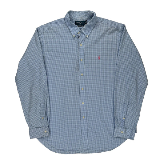 Ralph Lauren Checked Shirt - XL Blue Cotton