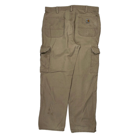 Carhartt Carpenter Trousers - 34W 32L Beige Cotton