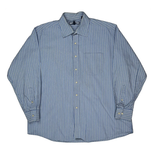Vintage Tommy Hilfiger Striped Shirt - XL Blue Cotton