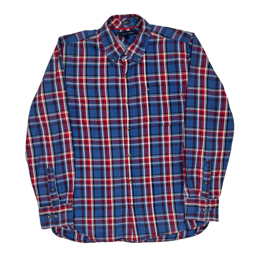 Tommy Hilfiger Checked Shirt - Large Blue Cotton