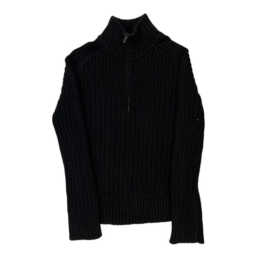 Calvin Klein Jeans 1/4 Zip - Medium Black Cotton