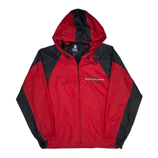 Vintage Chaps Ralph Lauren Spellout Windbreaker - Small Red Nylon