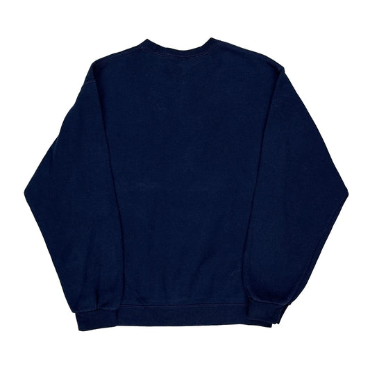 Fruit Of The Loom Sweatshirt - Medium Navy Cotton