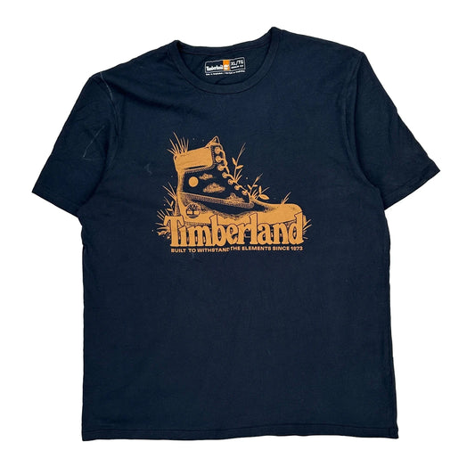 Built To Withstand The Elements Since 1973 Timberland Graphic T-Shirt - XL Navy Cotton