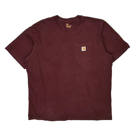 Carhartt T-Shirt - XL Burgundy Cotton
