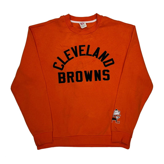 Vintage Cleveland Browns Nfl Football Sweatshirt - Large Orange Cotton