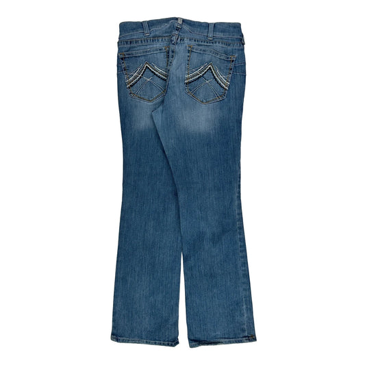 Hip Hop Ariat Boot Cut Jeans - 35W UK 14 Blue Denim