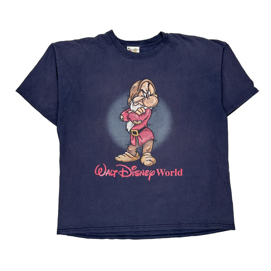 Grumpy Disney T-Shirt - XL Navy Cotton