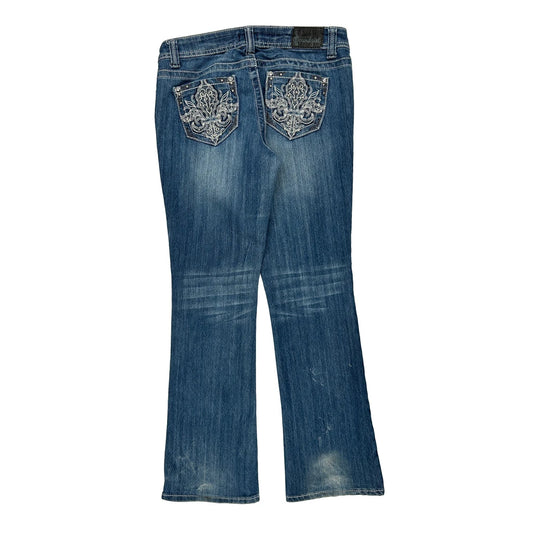 Unbranded Boot Cut Jeans - 30W UK 8 Blue Cotton Blend