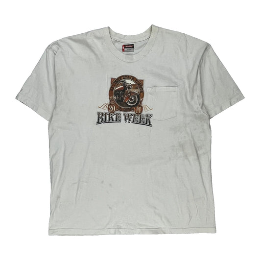 Bike Week 2017 Dickies Graphic T-Shirt - 2XL White Cotton